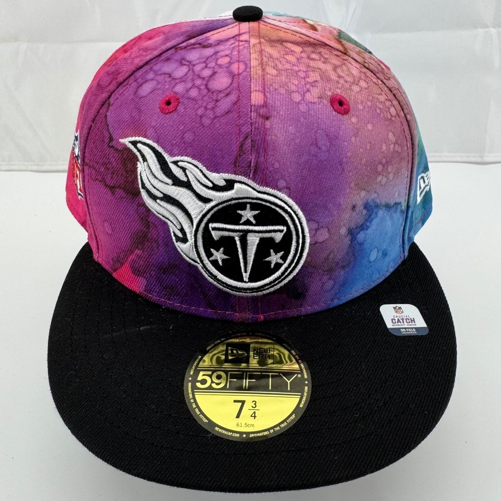 New Era Tennessee Titans Hat Mens 7‎ 3/4 Multi Crucial Catch 59FIFTY Fitted Cap